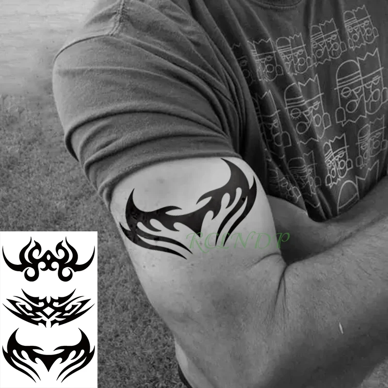 Водонепроницаемая временная татуировка наклейка на тело 3D робот татуировки на руке наклейка s флэш-тату поддельные татуировки для мужчин - Цвет: Темно-синий