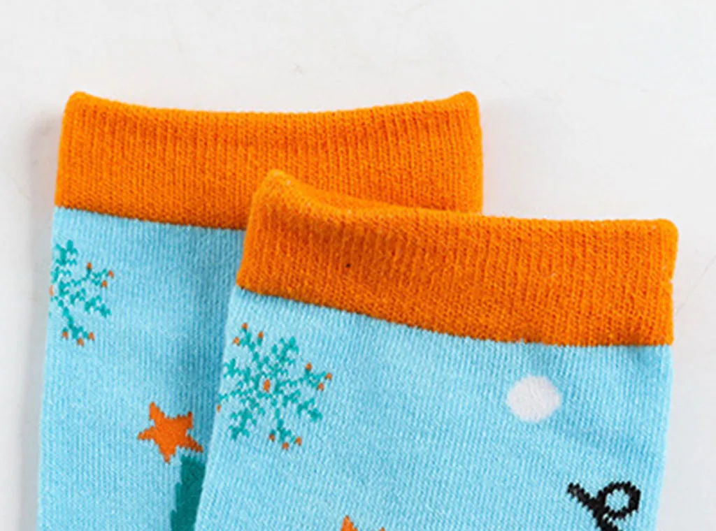 Женские носки с рождественским рисунком из альпаки; коллекция года; женские теплые носки с лосем и снеговиком; Повседневные Удобные хлопковые носки; женские носочки