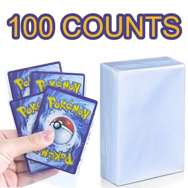 100pcs Transparent Pokemon Card Sleeves Protector Playing Games VMAX Yugioh Pokémon Cards Case Holder Folder Kids Toy Gift 3