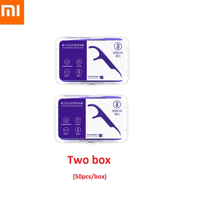 Xiaomi SOOCAS зубная нить для размещения между прутьями зубочистки провода зубочистки зубная нить гигиена полости рта 50 шт./кор - Цвет: 100pcs