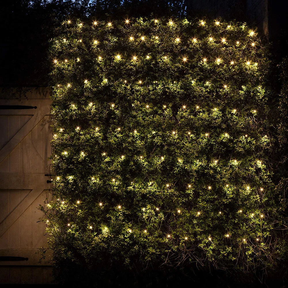 Светодиодный сетчатый светильник на солнечной батарее 1,1x1,1 м 2x3 м для дома, сада, окна, занавески, уличная декоративная подсветка для рождественской свадьбы