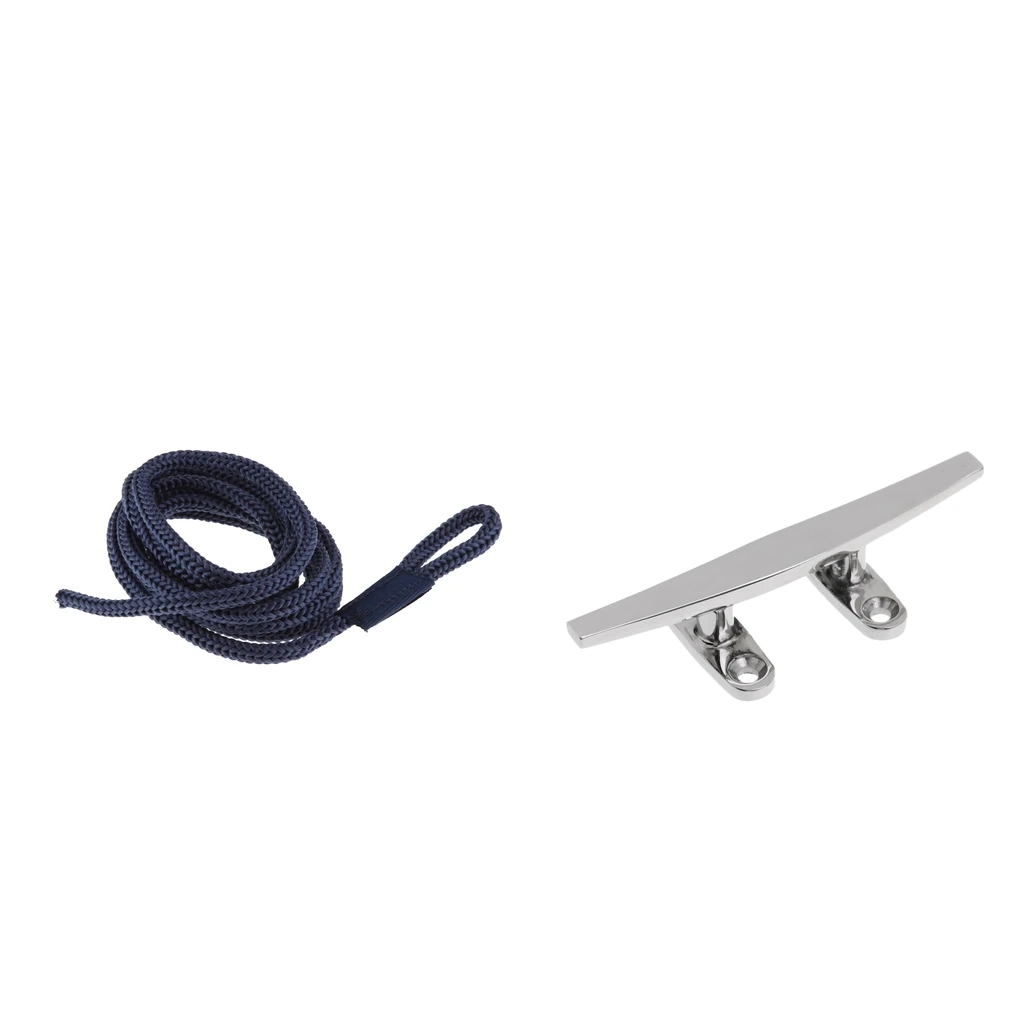 MagiDeal Heavy Duty Open Base Boat Deck Rope Cleat 5'+Docking Rope 1/4'x5'' MagiDeal Heavy Duty Open Base Boat Deck Rope Cleat 5'+Docking Rope 1/4'x5''