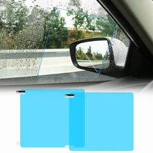 Film antibrouillard pour rétroviseur de voiture, 2 pièces, Film de protection étanche antipluie, feuilles pour fenêtre voiture