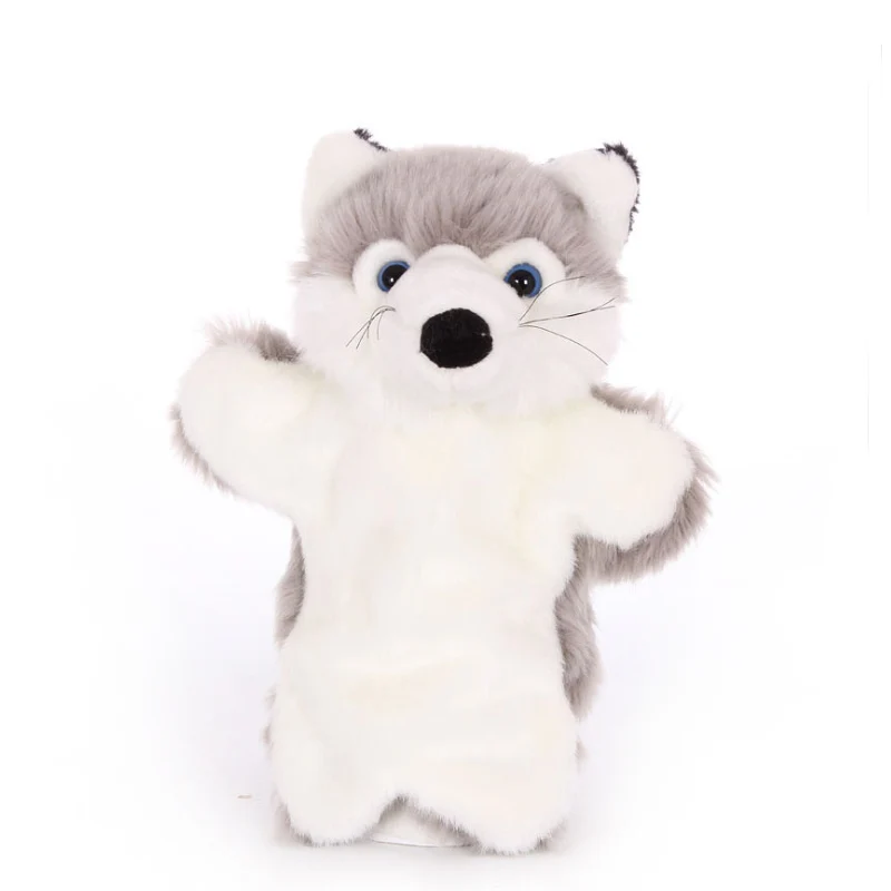 Husky 40 стилей, животные, ручная кукольная история, сказочные Игровые перчатки, мягкие игрушки, куклы для детей, подарок на день рождения, Рождество - Цвет: Husky