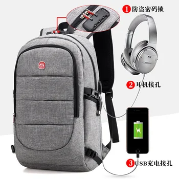 

Anti Theft Backpack Men Oxford Travel Password USB Charging Shoulder Bags Male Laptop Backpacks School Bags Unisex Bookbag 2020