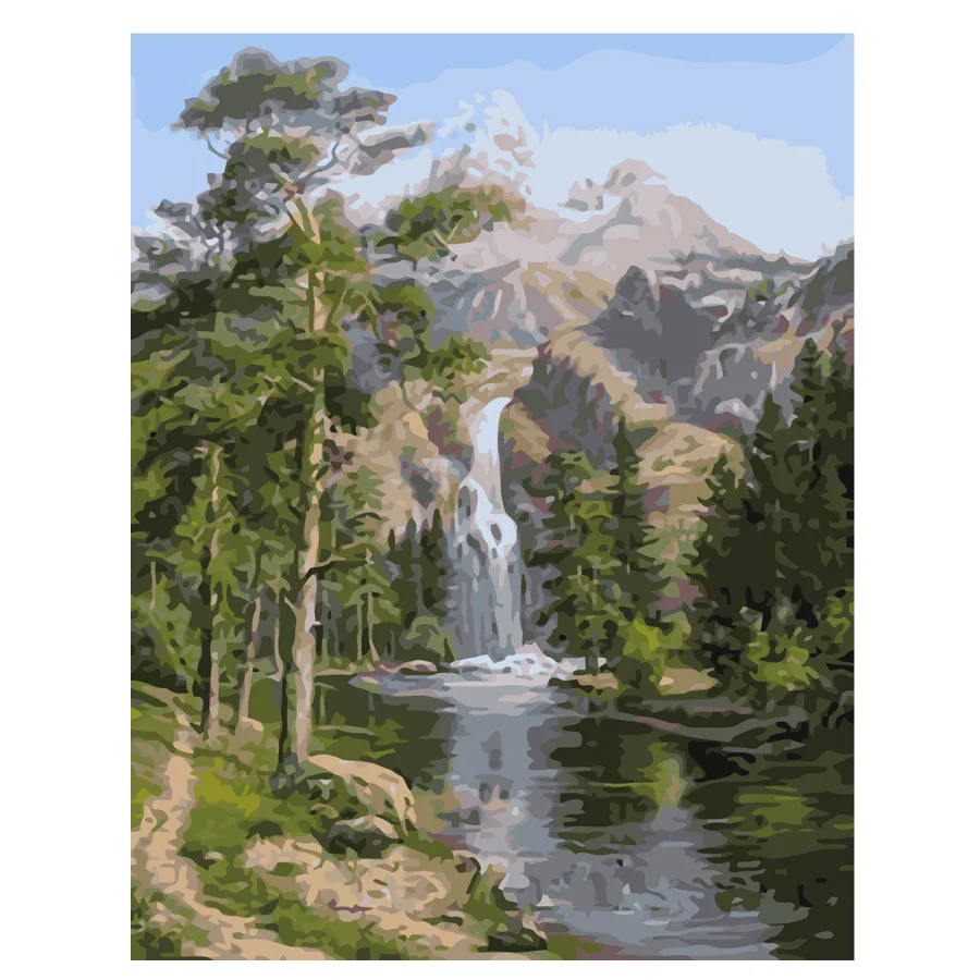 

Manufacturers Direct Supply Frameless Digital Oil Painting DIY Pure Hand-Painted Scenery Oil Painting 40*50 for Every Internatio