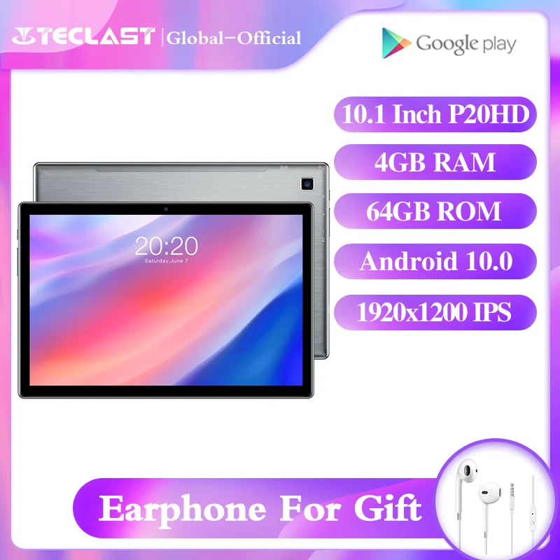 Teclast P20HD планшет экран 10 1 дюймов Восьмиядерный Android 0 4 Гб ОЗУ 64 ПЗУ|Планшеты| |