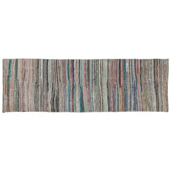 

Handmade Multicolor Vintage English Striped Rug Runner Rug 081x254 Cm-2'8''X8'4''