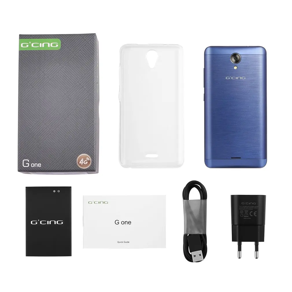 

5.0 inch G'CinG G one Smartphone 1GB RAM 8GB ROM 4G Dual Sim Card for Android 7.0 Mobile Phone 5MP Cameras 2200mAh EU Plug