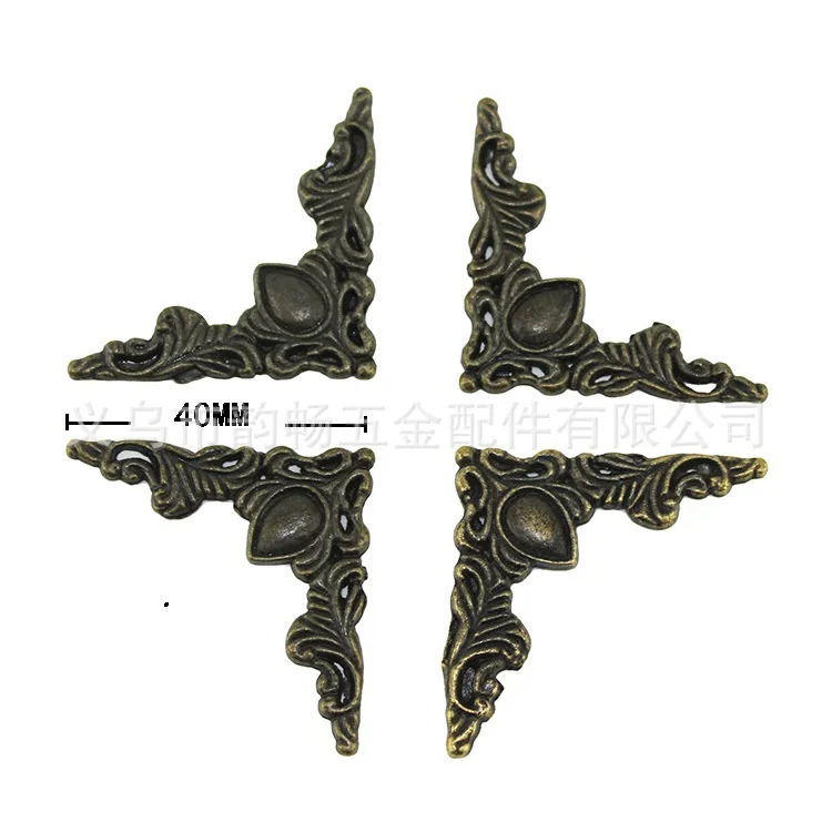 

Side Length 40 Mm Small Cornerite Fancy Cornerite Gift Box 4-Edge Corner Stickers Angle DIY Right Angle Wooden Box Decoration Tr