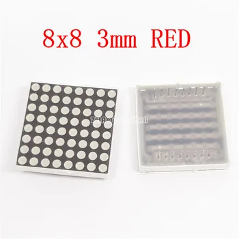 

100pcs X LED Dot Matrix Display 16pin 8x8 3mm Red LED display 1088BS