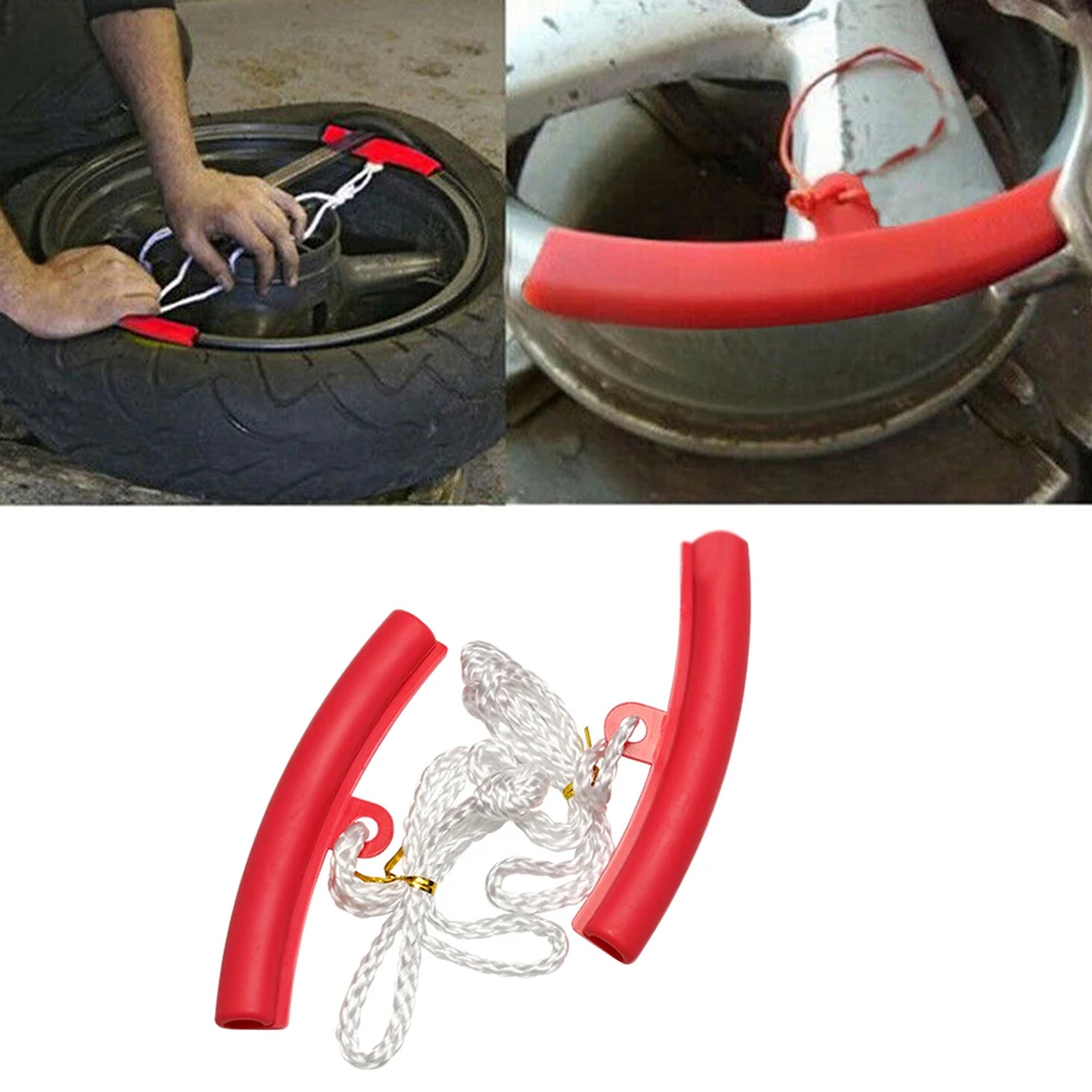 

2PCS Flexible Plastic Change Protection Tyre Rim Protector Universal Multicolor Tool Mounting Easy Install Wheel Edge Motorcycle