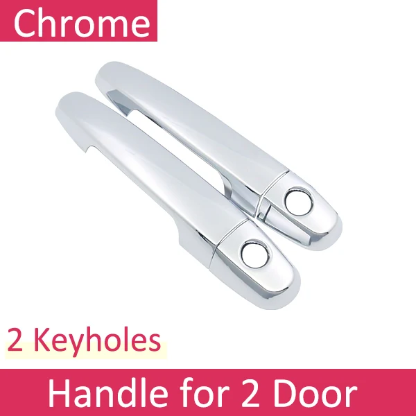 2 Keyhole 2 Door Дверные ручки, автомобильные аксессуары для Toyota Hilux AN10 AN20 AN30 SR5 2005~, Хромированная ручка, накладка, набор автомобильных наклеек 2013 2012 - Название цвета: 2 Keyhole 2 Door
