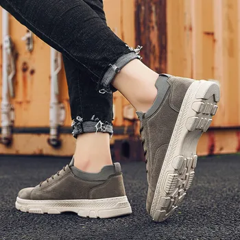 

Men Boots Leather Waterproof Lace Up Military Boots Men Winter Ankle Lightweight Shoes For Men Casual Non Slip Botas Masculino