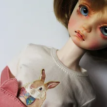 Одежда для куклы fit 1/4 BJD MSD GEM XAGADOLL модная футболка с принтом розовые штаны на бретелях