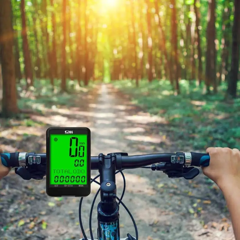 8 языков 577A водонепроницаемый велосипедный компьютер проводной MTB велосипед велосипедный одометр секундомер Спидометр часы светодиодный цифровой