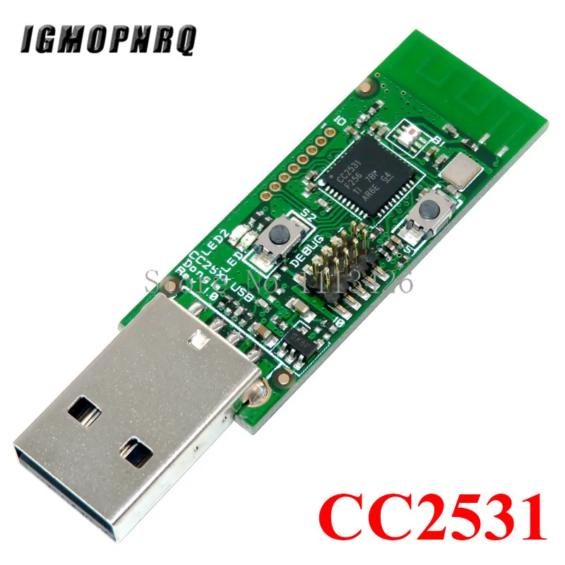 CC2531 CC отладчик ZIGBEE эмулятор CC2531 CC2540 анализатор Беспроводная плата Bluetooth 4,0 ключ ЗАХВАТ USB программатор кабель загрузчика - Цвет: CC2531