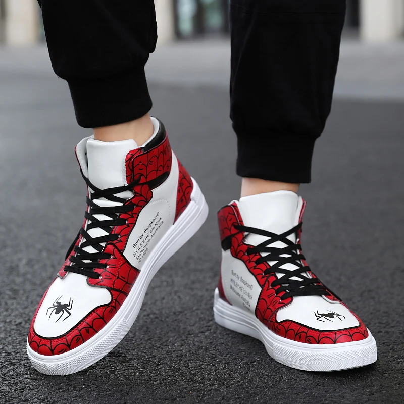 Baru Anime Superhero Spider Man Alat Peraga Cosplay Spiderman Gwen Stacy  Tinggi Atas Kanvas Sepatu Putih Olahraga Outdoor Sepatu pikachu|Pria Sepatu  Kasual| - AliExpress