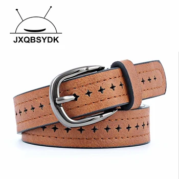 

JXQBSYDK Belts for Women Pin Buckle Designer Belts High Quality PU Strip Belts Ceinture Femme Waist Belts 2020