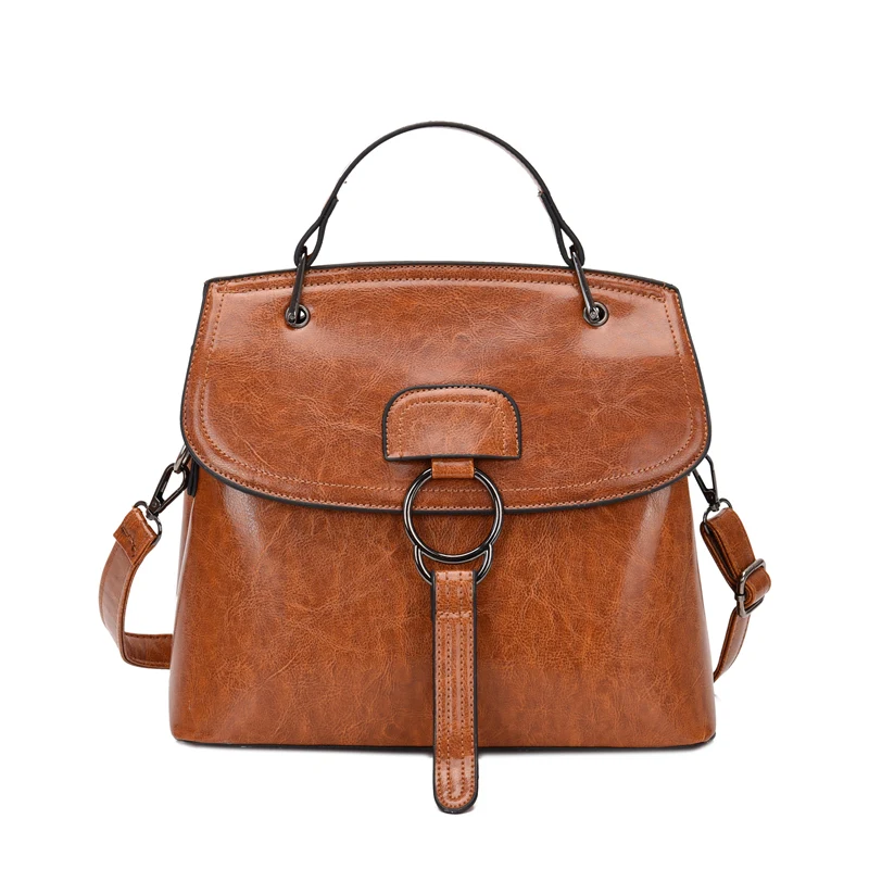 

Fashion Shoulder Bag Pu Synthetic Leather Solid Color Handbag Casual Ladies Simple Messenger Bag Large Capacity Shopping Bag