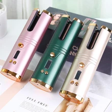 

Wireless Automatic Hair Curler Rechargeable Rotating Curling Iron LED Display Temperature Cordless Hair Rollers Styling Tools
