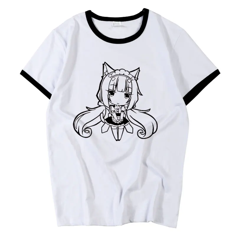 NEKOPARA chocolat Ванильная футболка для косплея, футболка в стиле аниме, модные мужские и женские хлопковые топы для студентов, новые футболки с коротким рукавом - Цвет: 08