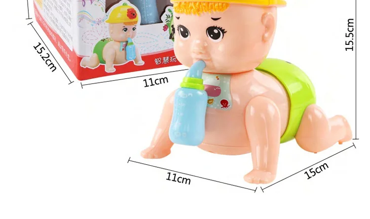 Mixed Batch Electric Crawling Doll Torsion Butt Doll Light Included Light Music Crawling Doll Electric Crawling Doll Educationa