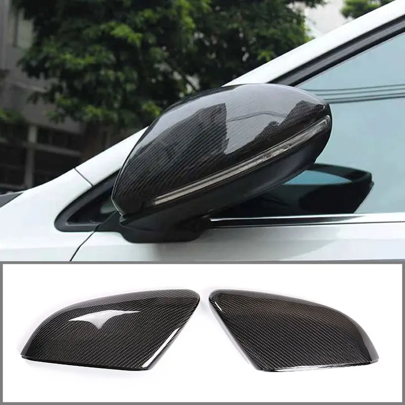 

Real Carbon Fiber For Volkswagen Lamando Golf Touran Car Rearview Mirror Case Protective Cover Frame Car Exterior Accessories