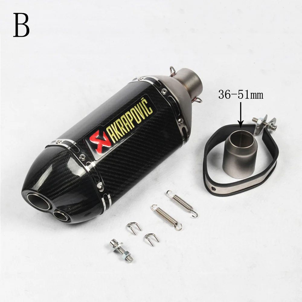type B Uiversal Motorcycle Exhaust Pipe Modified Moto Muffler Akrapovic Escape Moto For NC750X Z900 CB650F GSR750 Ninja400 Tmax530 - Цвет: type B