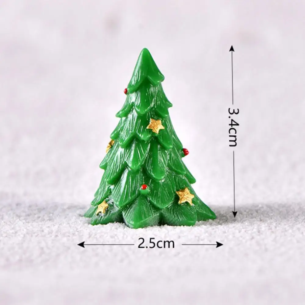 Christmas Tree 02 Мини Рождественская елка Санта Клаус Олень снеговик украшения смолы фигурки ремесла для дома Фея Сад украшения Аксессуары - Цвет: Christmas Tree 02