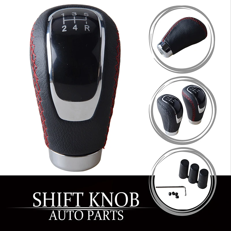 

Universal 5 Speed Manual Leather Wrapped Gear Shift Knob Shifter Lever Fit For VW TOYOTA Automotive Interior Parts