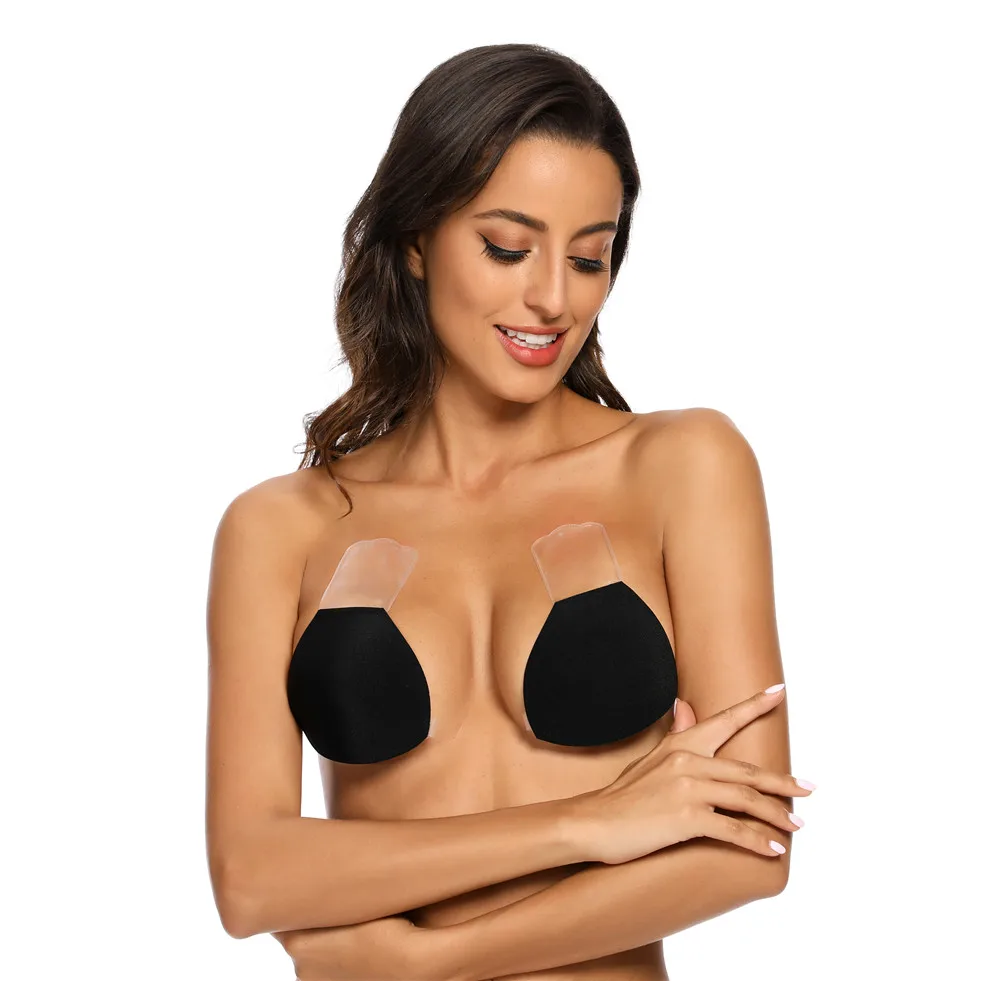 Backless Push Up Bra Nipple Covers Adhesive Bra Invisible Breast Lift Cover Sticky Reusable Bra