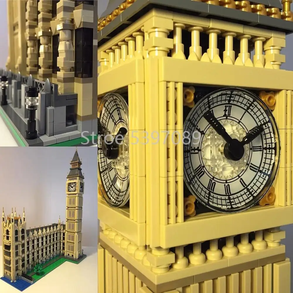 В наличии строительные блоки 17005 совместимые с Legoinglys Creator Big Ben 10253 игрушки подарки