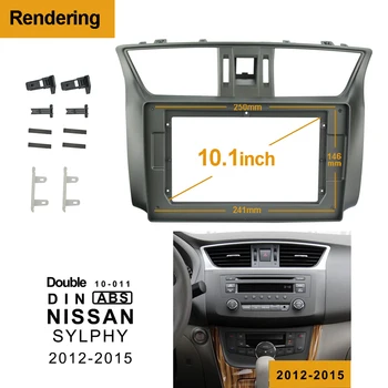 

2/1Din Car DVD Frame Audio Fitting Adaptor Dash Trim Facia Panel 10.1inch For NISSAN SYLPHY 2012-2015 Double Din Radio Player