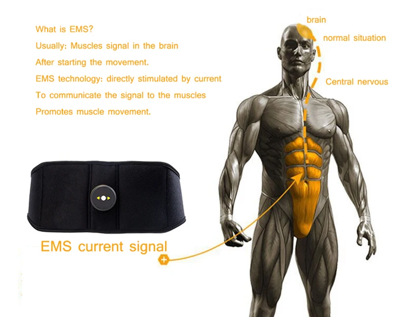 Стимулятор живота Пояс EMS ABS талии вибрации тонизирующий массажер электрический мышцы тренажер для похудения тела фитнес-оборудование для дома