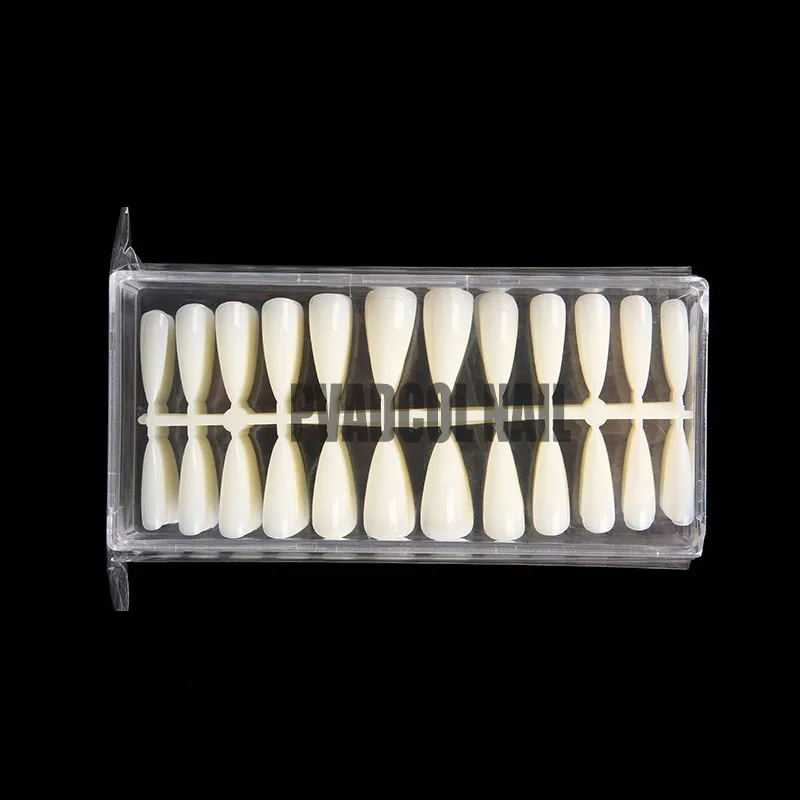 Длинные шпильки 504 шт полное покрытие гелевые Типсы для ногтей острый натурально чистый для маникюрного салона