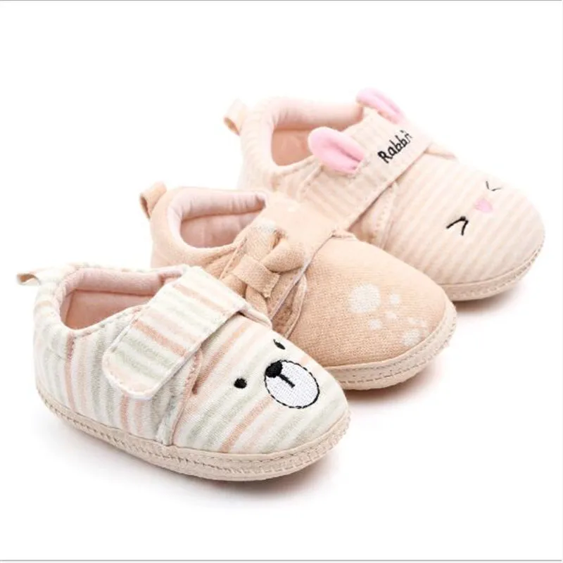 Lovely Cartoon Baby Shoes Cotton Soft Newborn First Walkers Infants Boys Girls Crib Shoes