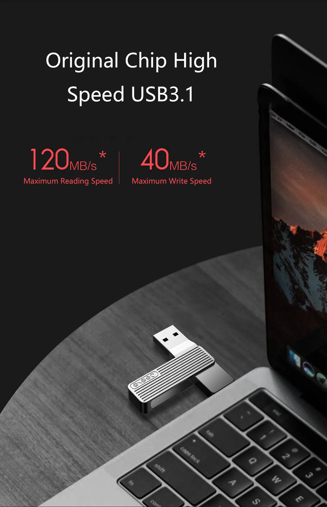 Xiaomi Мобильный телефон U диск тип-c USB интерфейс для iPhone 120MB 360 вращающийся алюминиевый сплав Материал smart APP 32G 64G 128G
