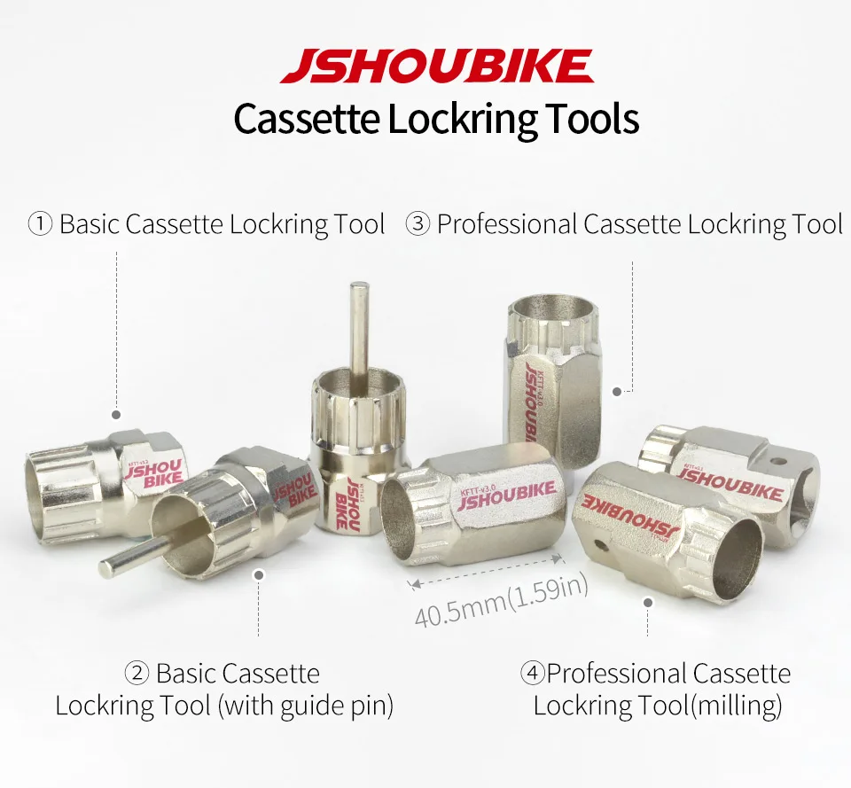 JSHOU BIKE Cassette Freewheel Sleeve Repair Tool Disassembly Lockring Flywheel Remover Repair Install Bicycle Sprocket parts