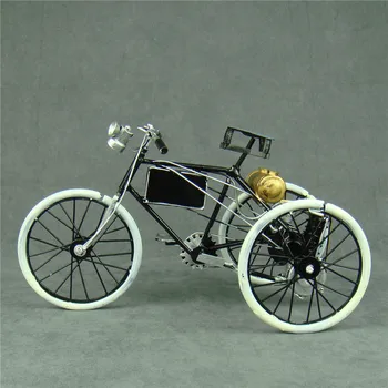 

Autobike Model Ornament Collection and Home Decor Antique Imitation Iron Electromobile Miniature Vintage Metal Craft for Art