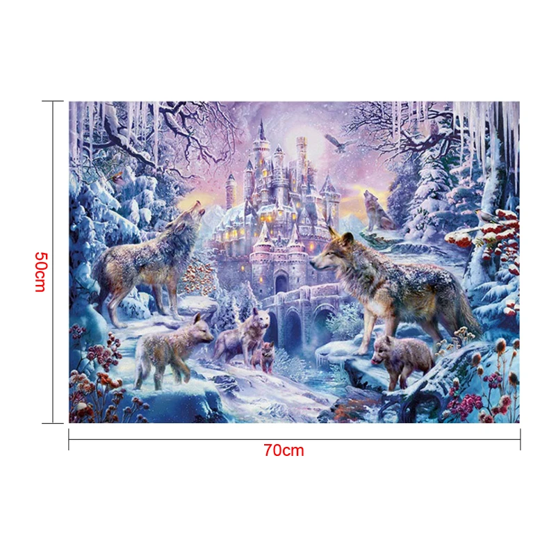 Коробка с аниме Волками 1000 пазлов домашний артефакт обучающие игрушки для