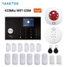 Tuya 433 МГц Проводная Wi-Fi GSM сигнализация для iOS Android APP пульт дистанционного управления беспроводная домашняя охранная и охранная сигнализация комплект