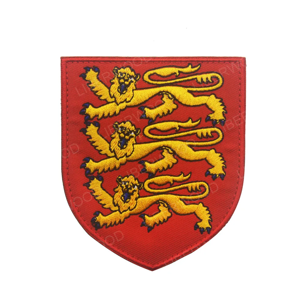 Английский Королевский герб Британский Армейский флаг Ensign Вышитая эмблема Британский Львиный щит нашивка значок для куртки пальто рюкзак - Цвет: 4