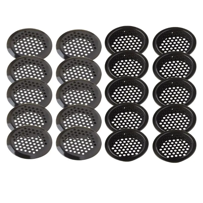 Wardrobe Cabinet Mesh Hole Stainless Steel Louver Air Vent Ventilation Cover Accessories 10Pcs/Set air vent grille ventilation grille air vent cover