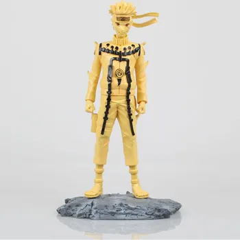 

9.8" Anime NARUTO Uzumaki Naruto Rikudousennin Modo Uchiha Sasuke's partner Box PVC Action Figure Collectible Model Toy q8