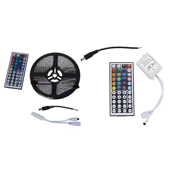 

5M 300 LED SMD 5050 DC12V RGB Waterproof LED Strip + Remote Control & 44 Keys Wireless IR Remote Control with Receiver