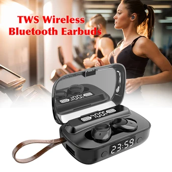 

HD Stereo Sound Bluetooth 5.1 Wireless Earbuds Ergonomic TWS Earphone Sports Gym With Charging Case