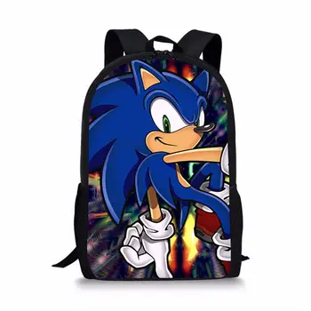 

Children's Backpack Hot Game Sonic Hedgehog Pattern Students Backpack Cartoon Design Toddler Boys Girls School Book Bags