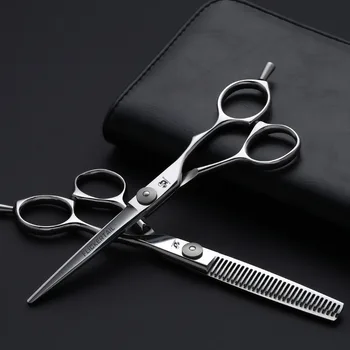 

440C Japanese hair scissors professional hairdressing scissors hair cutting and thinning scissors barber accessories