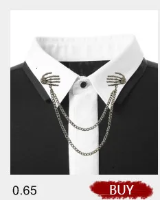 Retro Mode Broschen Punk Schädel Hemd Kragen Stifte Männer Und Frauen Steampunk Charme Palme Universal Retro Kette Brosche Großhandel Hc2F45E6869D240179057Da899Fe78544R